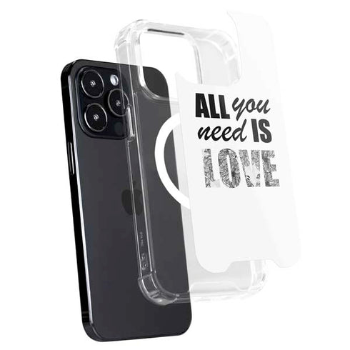 All You Need Is Love BW iPhone 16 Pro MagSafe Case